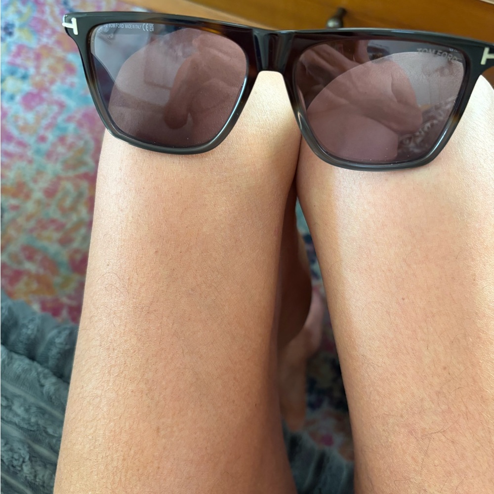 Tom Ford Black/Tortoise Rectangular Men's Sunglas… - image 1